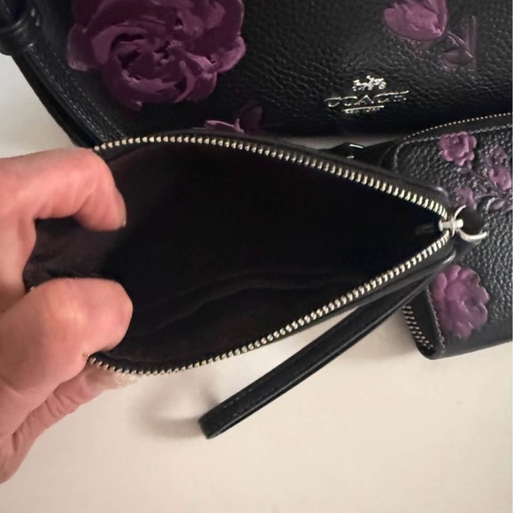 Coach Black and Purple Floral Shoulder Bag Set - Picture 5 of 5